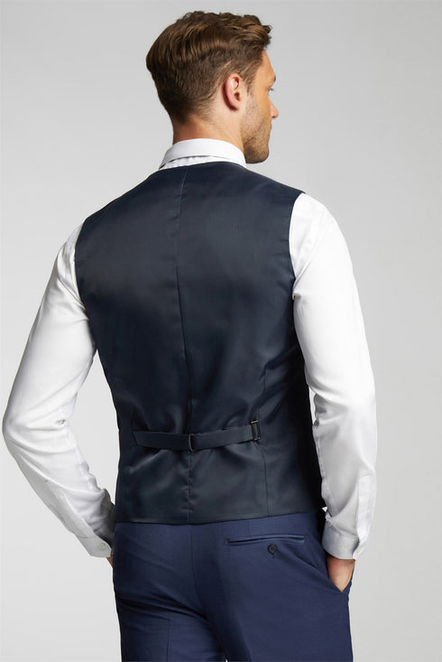 PANAMABW-Suits-PREMIUM BLUE PANAMA WAISTCOAT- Ted Baker Romania